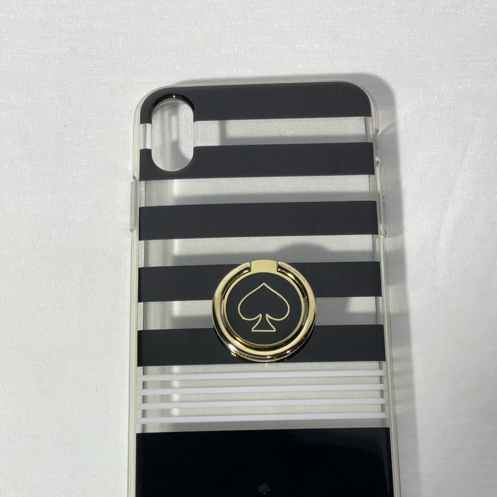 Kate Spade iPhone X & XS Case, Hardshell with Ring Stand, Black - Picture 8 of 12